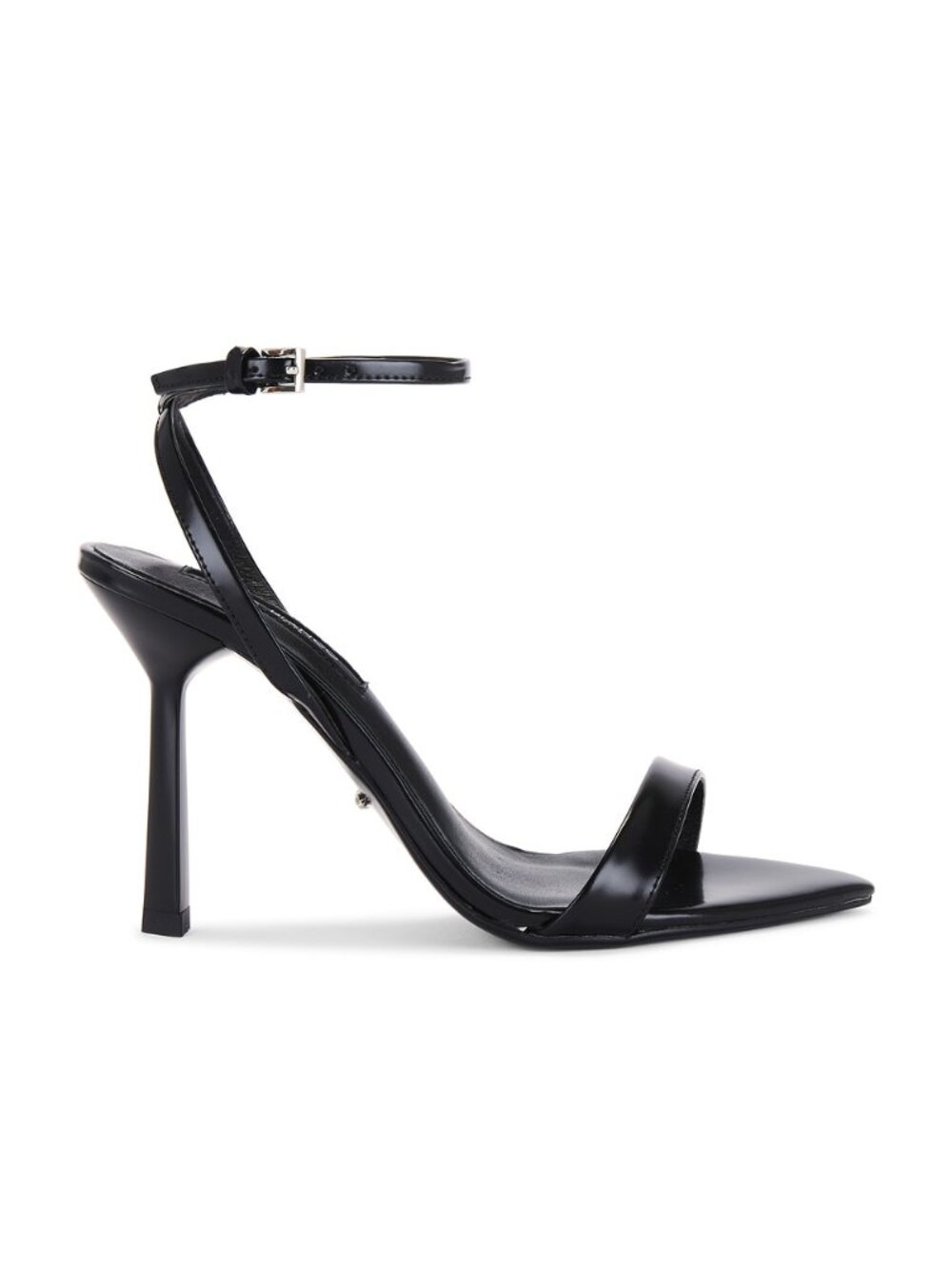 Tony Bianco Milos Heel in Black Hi Shine ankle strap leather high stiletto